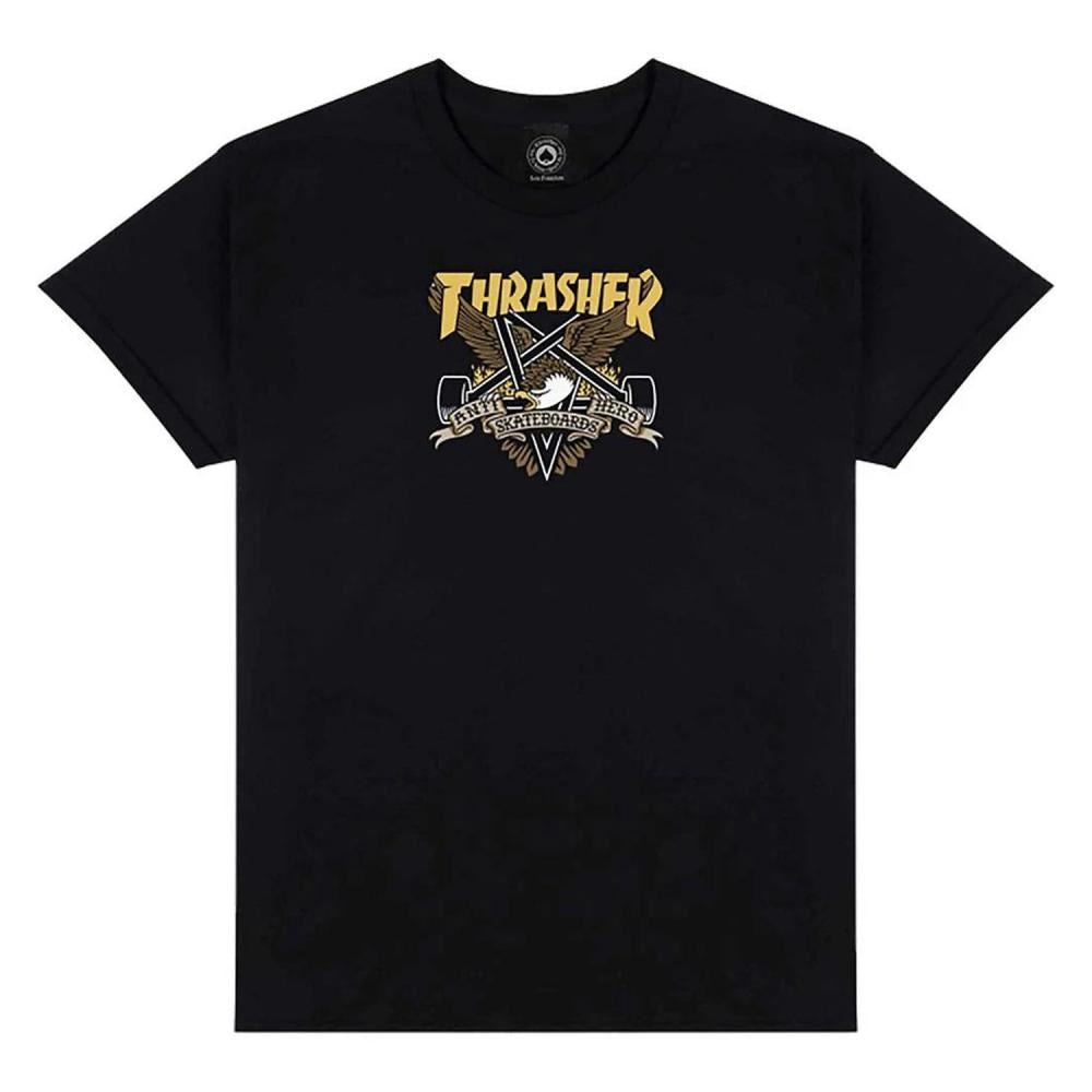 Thrasher X Antihero T-Shirt Eaglegram - Black