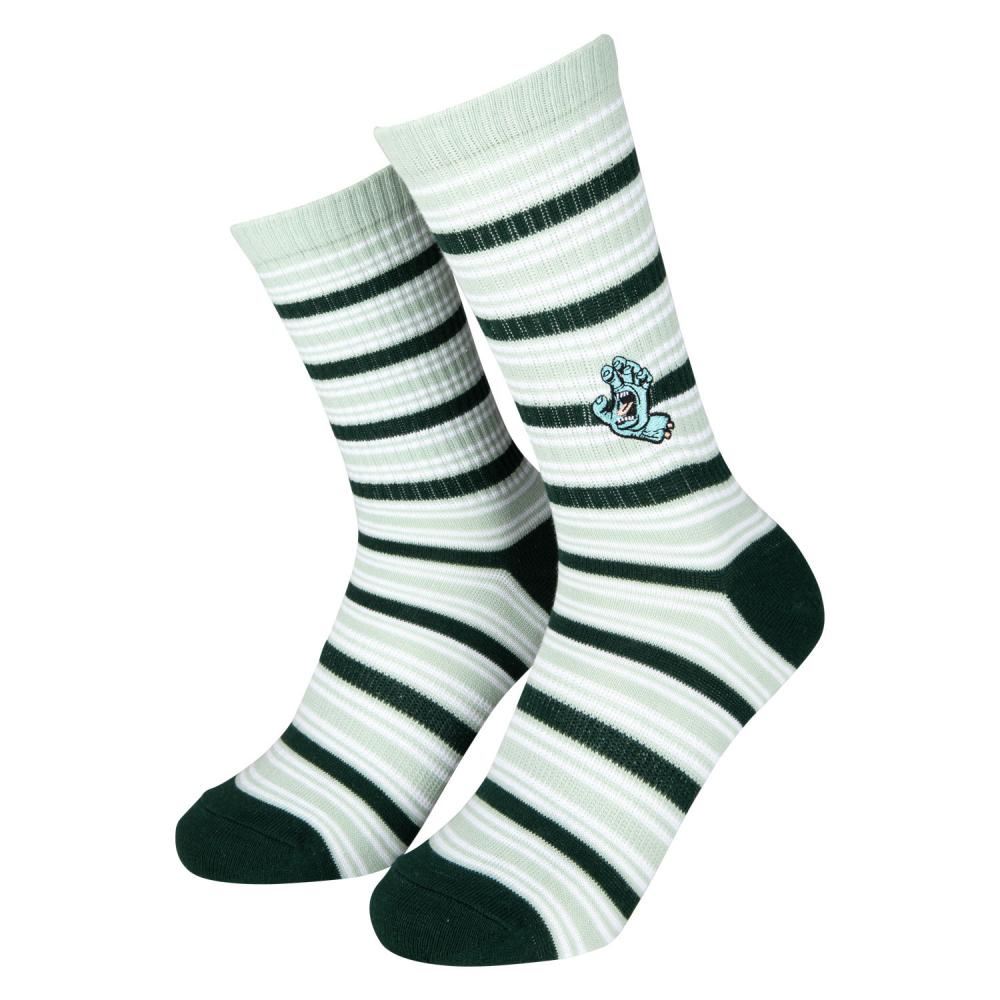 Santa Cruz Womens Socks Mini Hand Sock (2 Pack) Assorted Stripe - 4-7