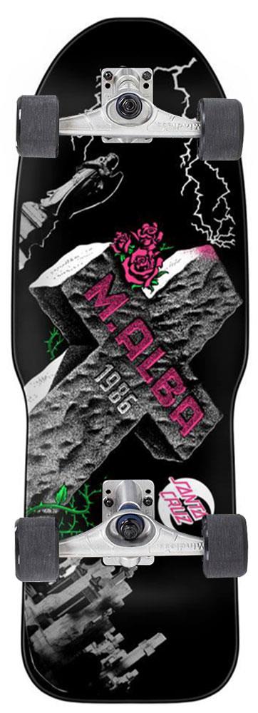 Santa Cruz Reissue Malba Tombstone x Mindless Custom Surf Skate Skateboard - 10.24" x 29.72"