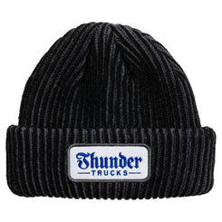 Thunder Beanie Script Patch Black / Charcoal / Blue - O/S