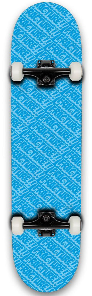 Fracture All Over Comic Blue Complete Skateboard 8.0" - Skatewarehouse.co.uk