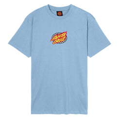 Santa Cruz T-Shirt Oval Check Flame Front - Crystal Blue