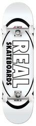 Real Team Classic Oval White Custom Complete Skateboard - 8.38" - Skatewarehouse.co.uk