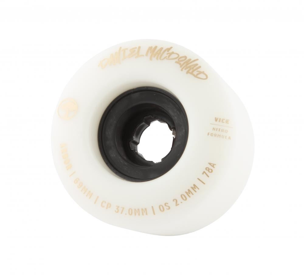 Arbor Signature Skateboard Wheels Vice Daniel MacDonald 78a - White - Skatewarehouse.co.uk