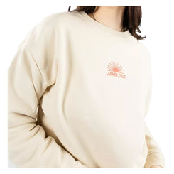 Santa Cruz Womens Crew Rise 'N Shine Crew - Off White - Skatewarehouse.co.uk