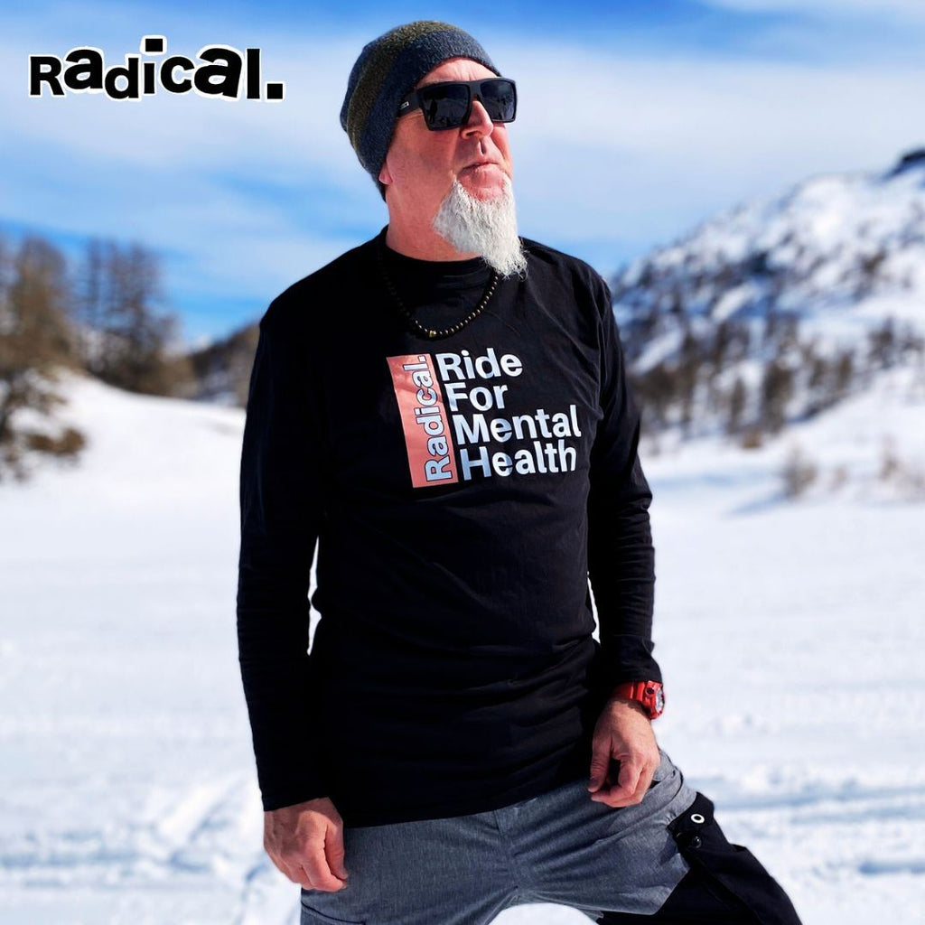 Radical. RIDE FOR MENTAL HEALTH Long Sleeve T-shirt, unisex - black