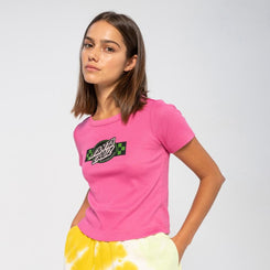 Santa Cruz Womens T-Shirt Contest Oval T-Shirt - Pink Guava