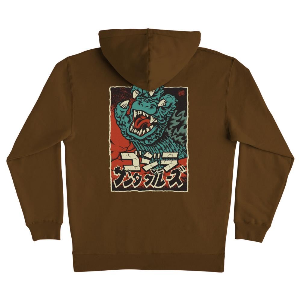 Santa Cruz Hoodie Godzilla Hand - Brown