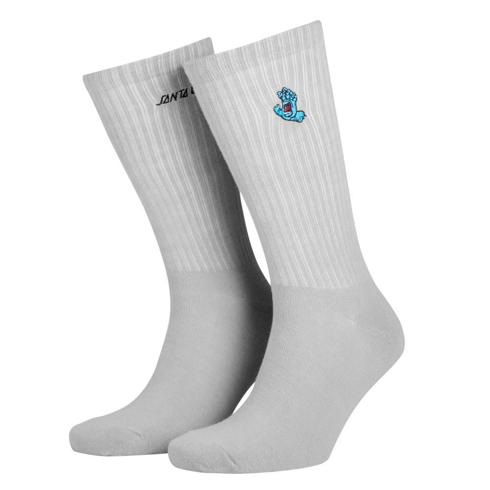 Santa Cruz Socks Screaming Mini Hand Sock - Athletic Heather - Skatewarehouse.co.uk