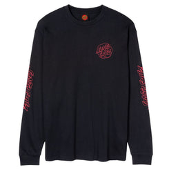 Santa Cruz L/S T-Shirt Fever Dream Mono Dot - Black