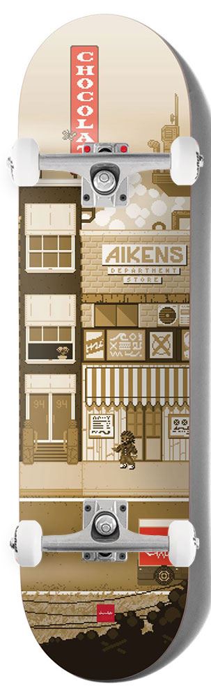 Chocolate Skateboard Pixel City Carl Aikens x Venom Custom Complete Skateboard - 8.0"