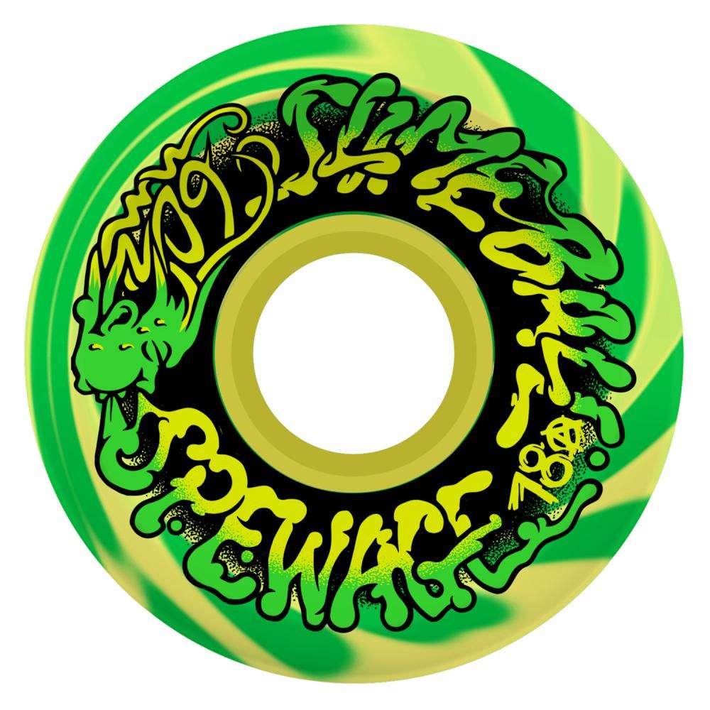 Slime Balls Skateboard Wheels Spewage OG Slime 78a - Green / Yellow Swirl