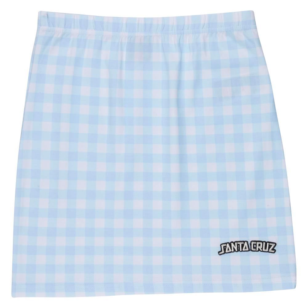 Santa Cruz Womens Skirt Arch Strip Skirt - Blue Gingham