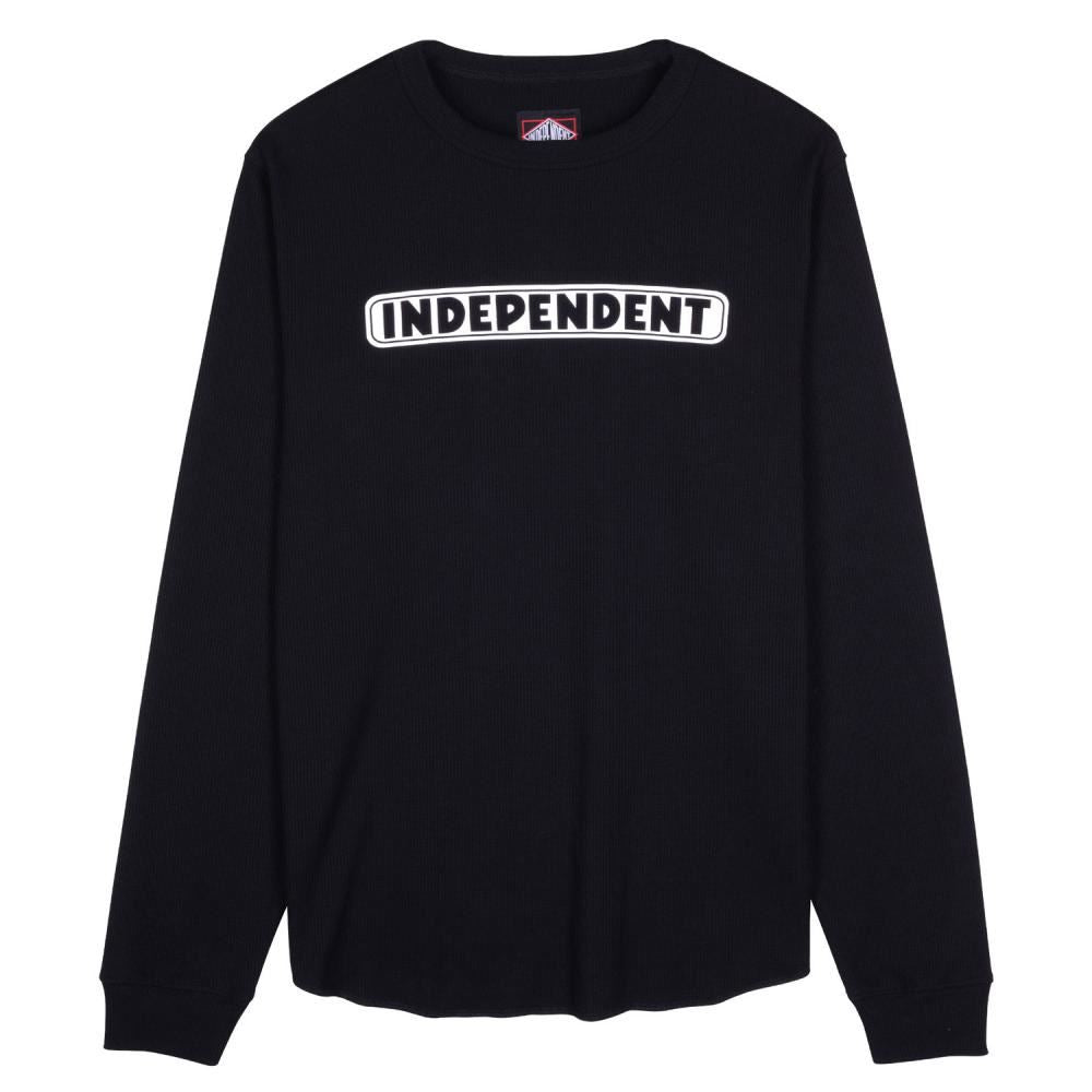 Independent L/S T-Shirt Bar Logo Thermal - Black