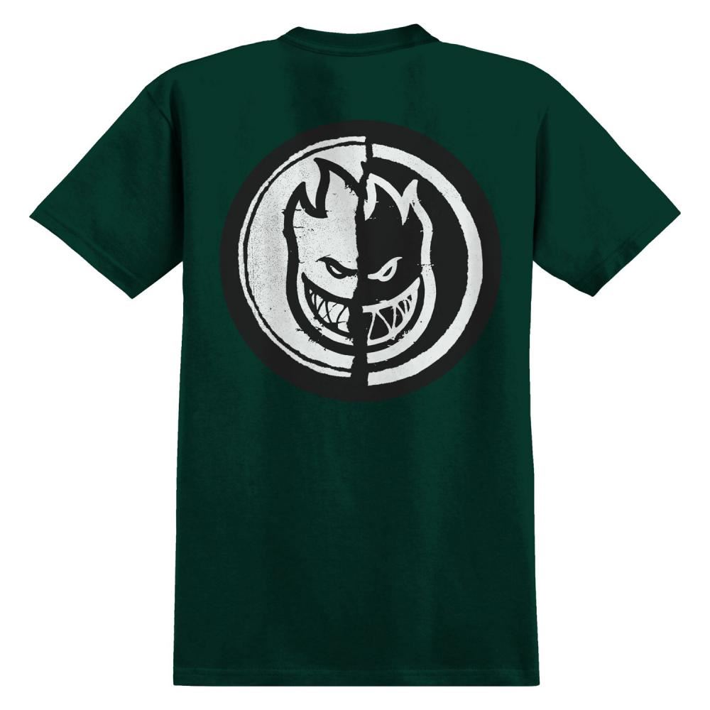 Spitfire Pocket T-Shirt Yin Yang - Forest Green / Black / White