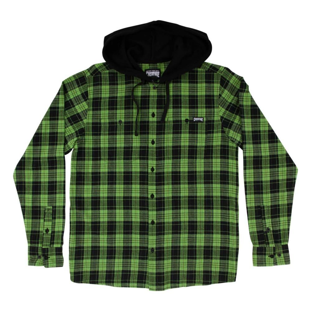 Creature Hooded Shirt Bat Relic - Green / Black