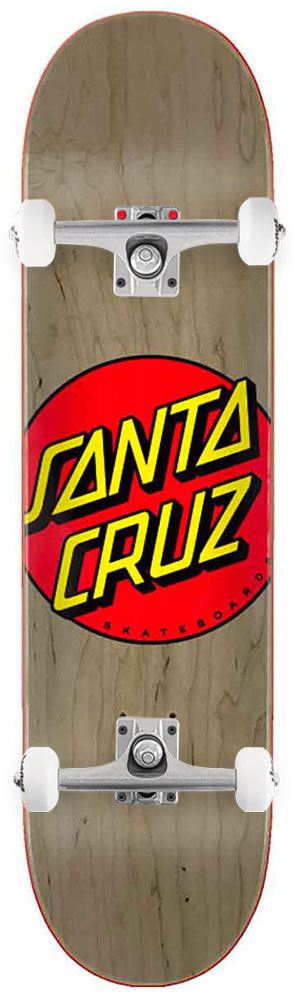 Santa Cruz Classic Dot Brown Custom Complete Skateboard - 8.375" - Skatewarehouse.co.uk