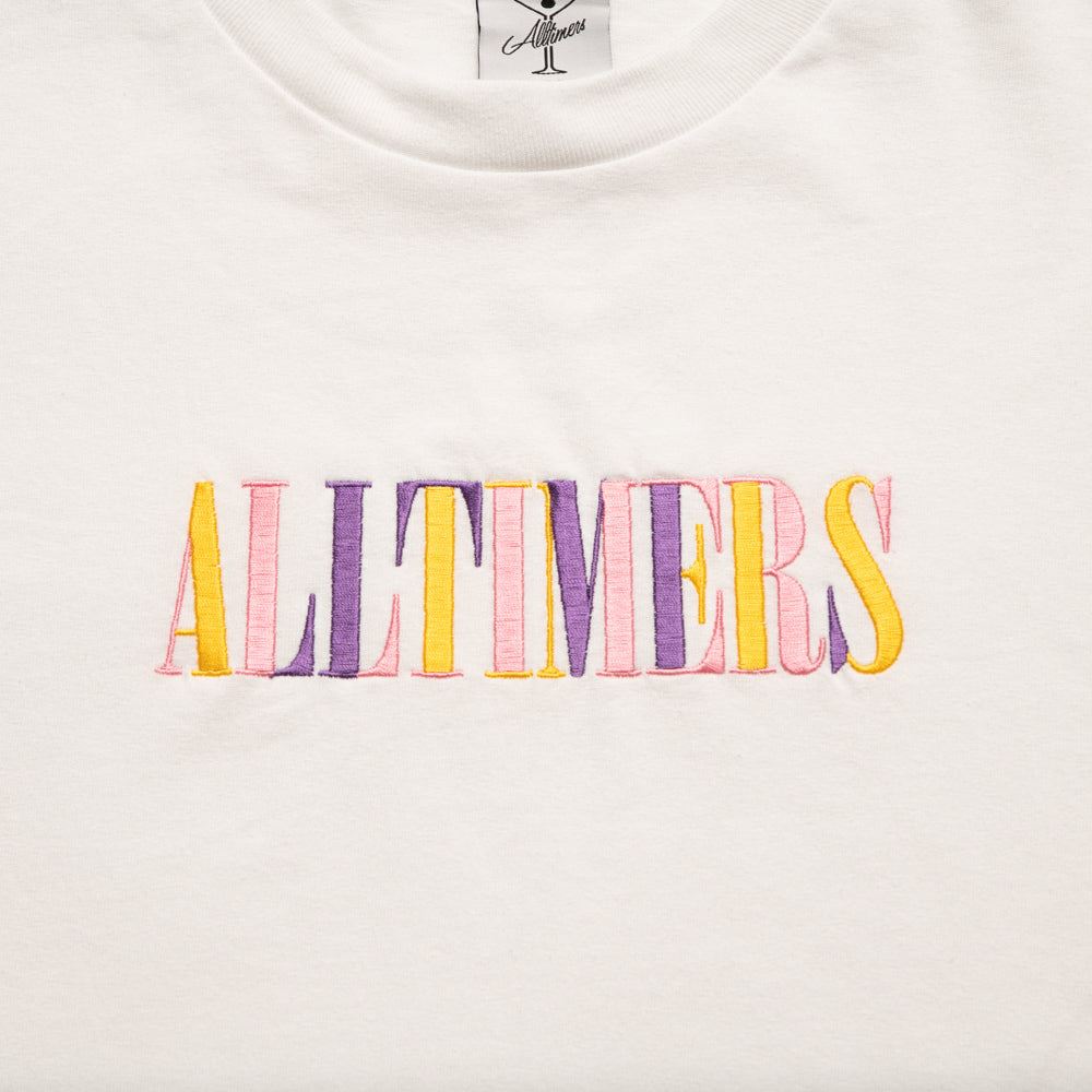 Alltimers Midtown Long Sleeve Embroidered Tee White