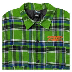 AntiHero Custom Jacket Basic Eagle Flannel Jacket - Green / Blue / Orange