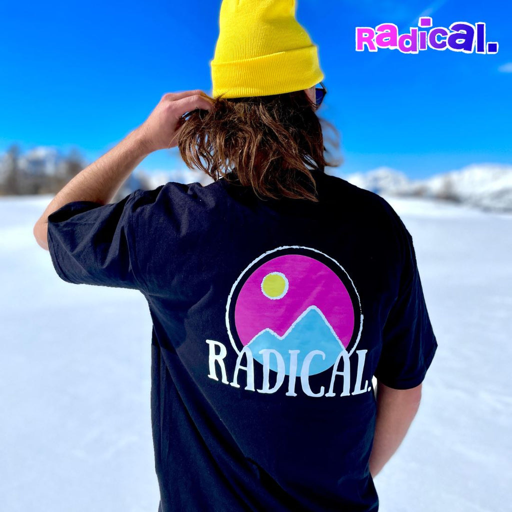 Radical. Colour Mountain T-shirt, Unisex - Black