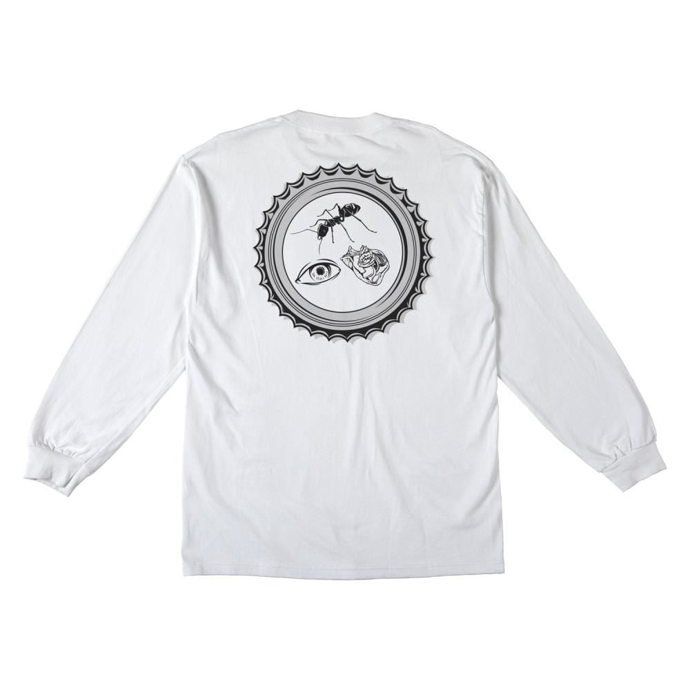 AntiHero L/S T-Shirt Bottle Cap - White / Multi Color Prints