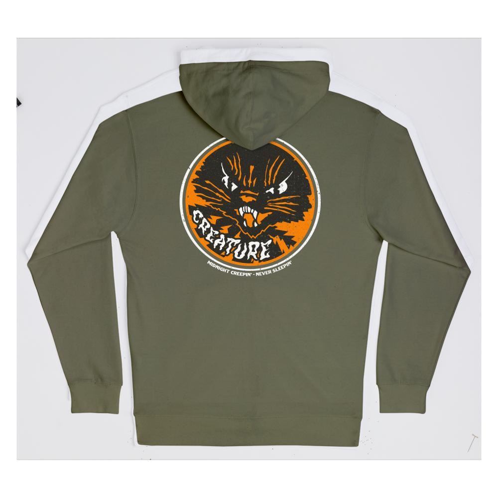 Creature Zip Hoody The Creeper - Army - Skatewarehouse.co.uk