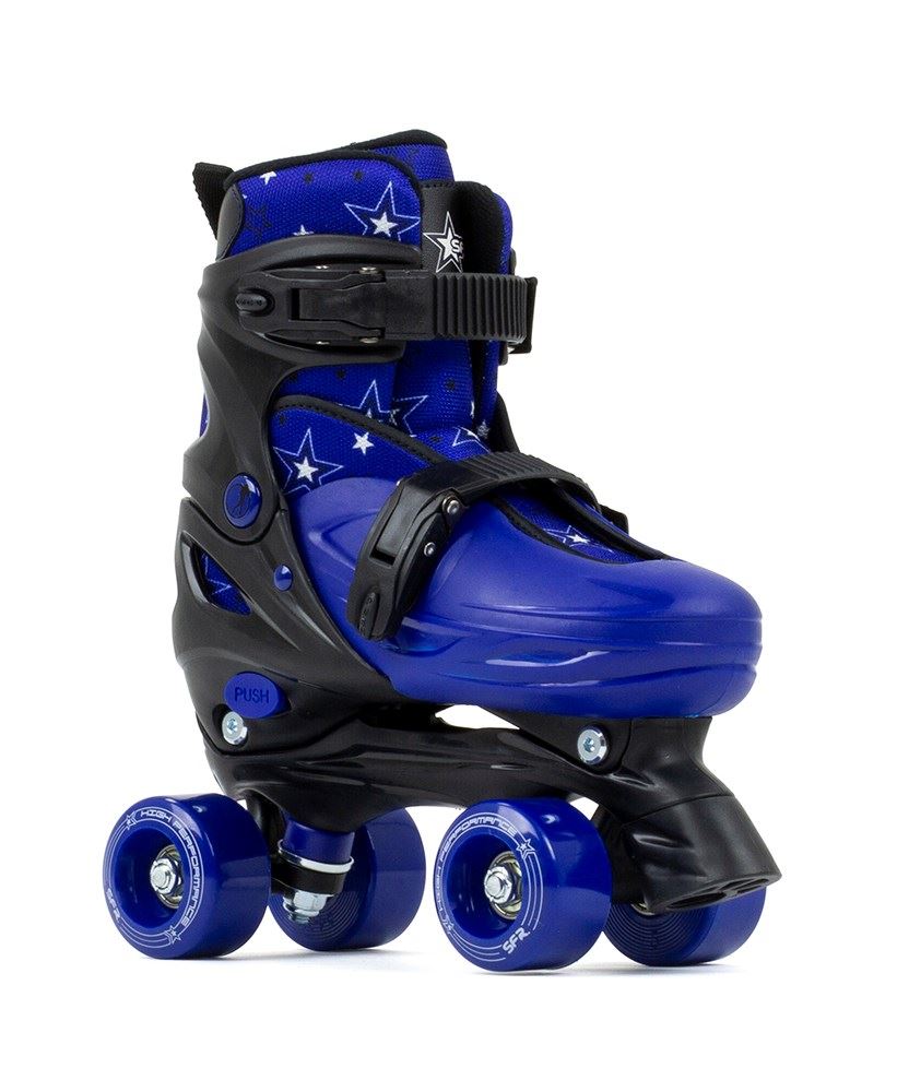 SFR PATINS QUAD ENFANT NEBULA AJUSTABLES NOIR / BLEU