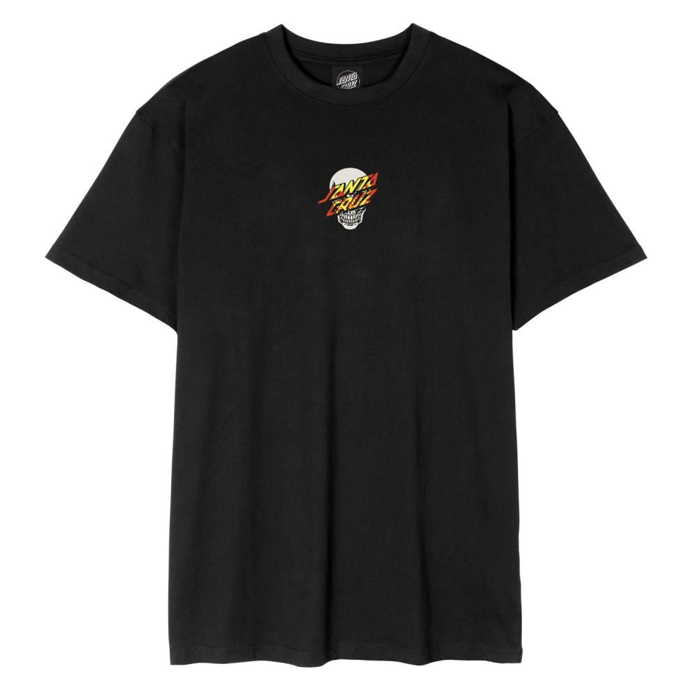 Santa Cruz T-Shirt Dressen Skull Dot Front - Black - Skatewarehouse.co.uk