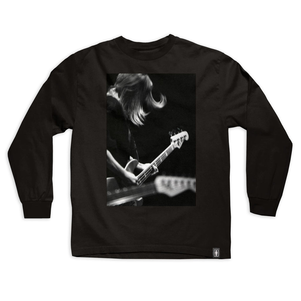 Girl Shot by Spike Kim Gordon Long Sleeve Tee Black