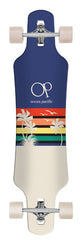 Ocean Pacific Sunset Drop Through Navy/Off White Navy/Off White Complete Longboard - 39.0"