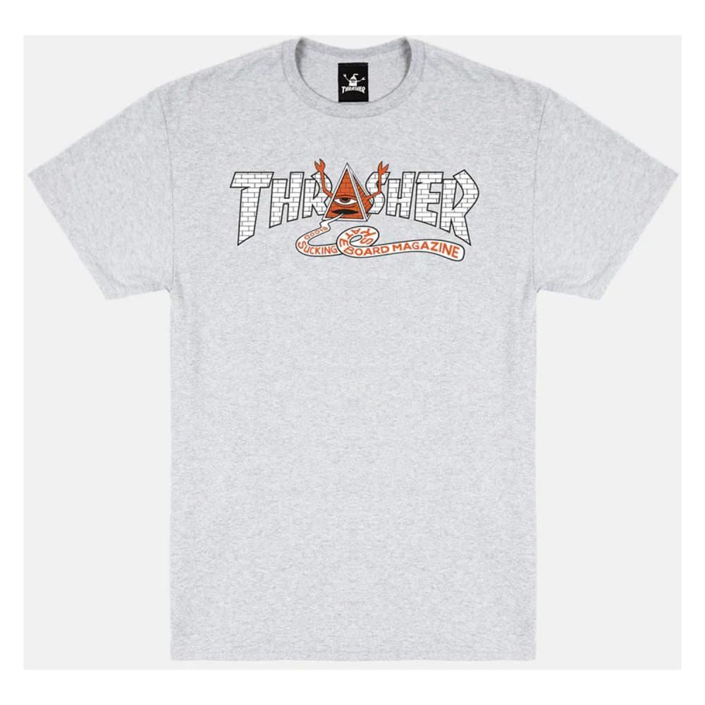 Thrasher x Toy Machine T-Shirt Pyramid - Ash Grey