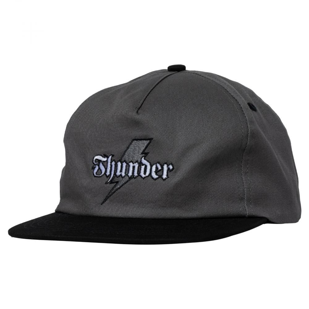 Thunder Cap Bolt Script Charcoal / Black - OSFM