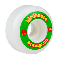 Birdhouse Skateboard Wheels Logo 99a (PK 4) - Rasta - Skatewarehouse.co.uk