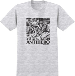 Antihero T-Shirt Antihero Sucks - Heather Grey / Black