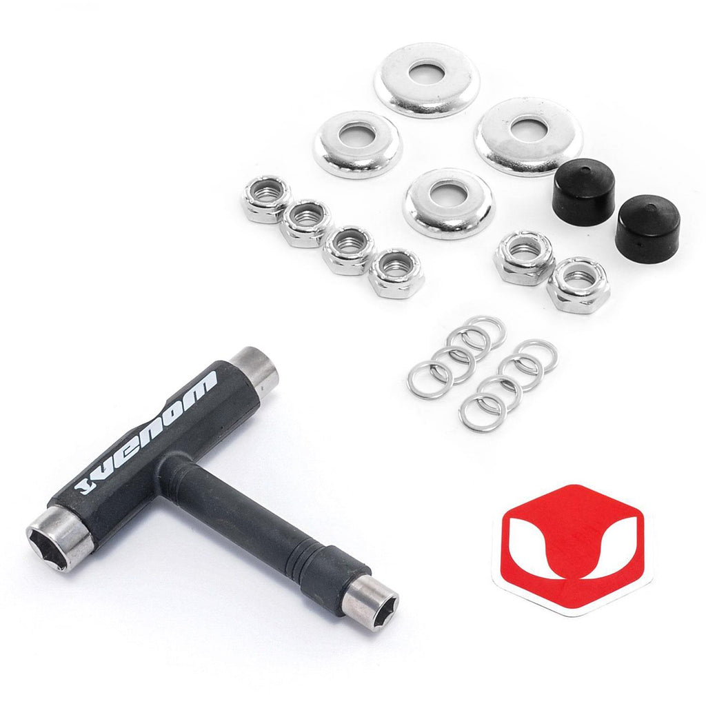 Venom Skateboards T Tool Black & Truck Rebuild Kit Gift Pack