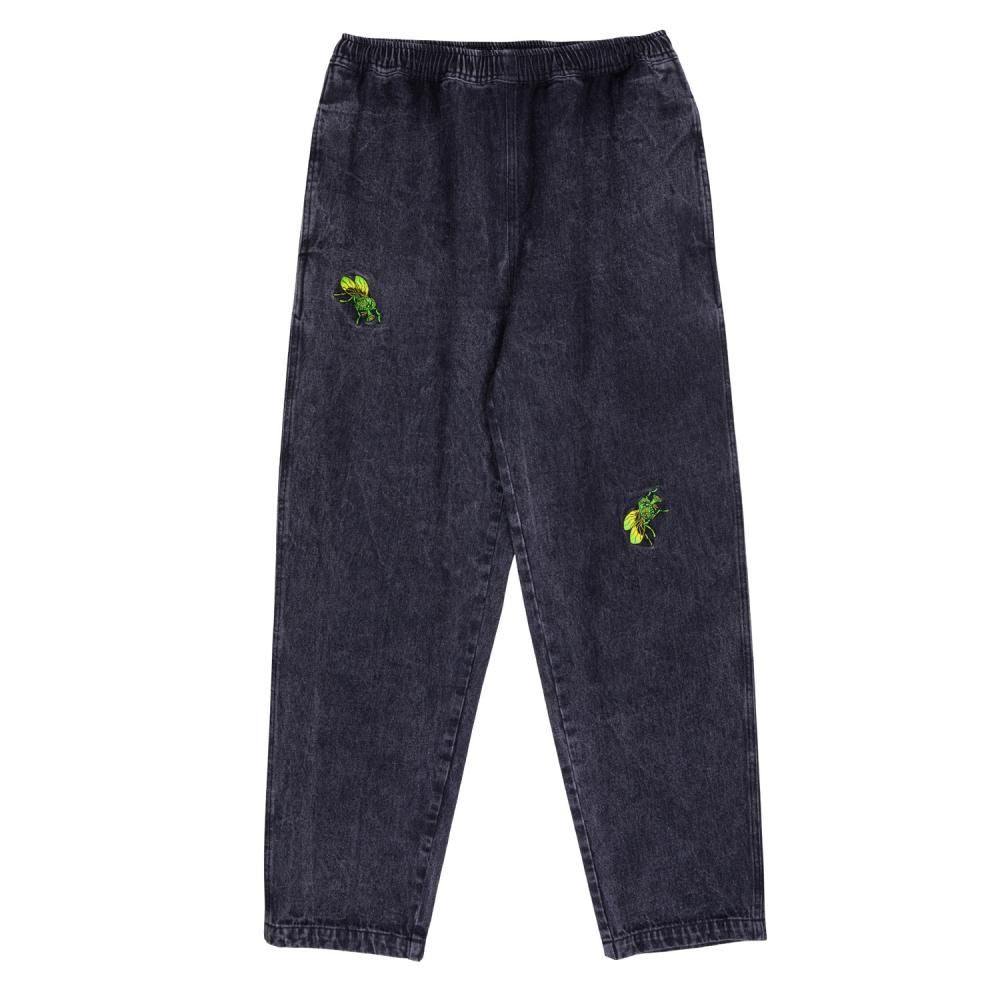 Santa Cruz Pant Flys Pant - Black Acid Wash - Skatewarehouse.co.uk