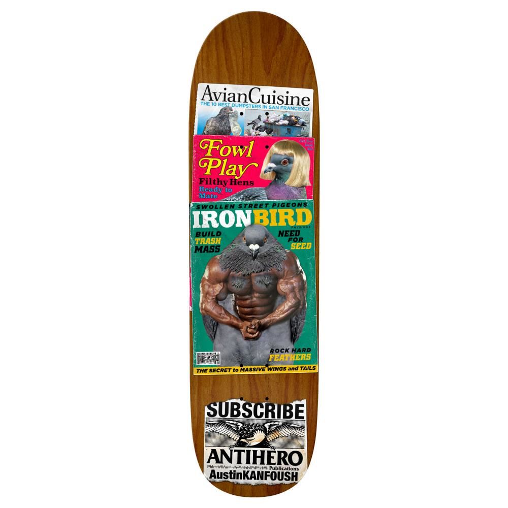 Anti Hero Pro Deck Kanfoush Pigeon Vision Skateboard Deck - 8.55" - Skatewarehouse.co.uk