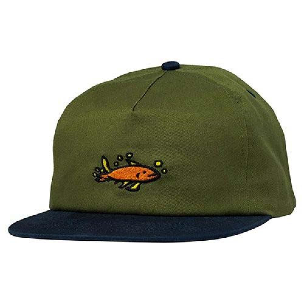 Krooked Snapback Mermaid Fish Olive - OSFM