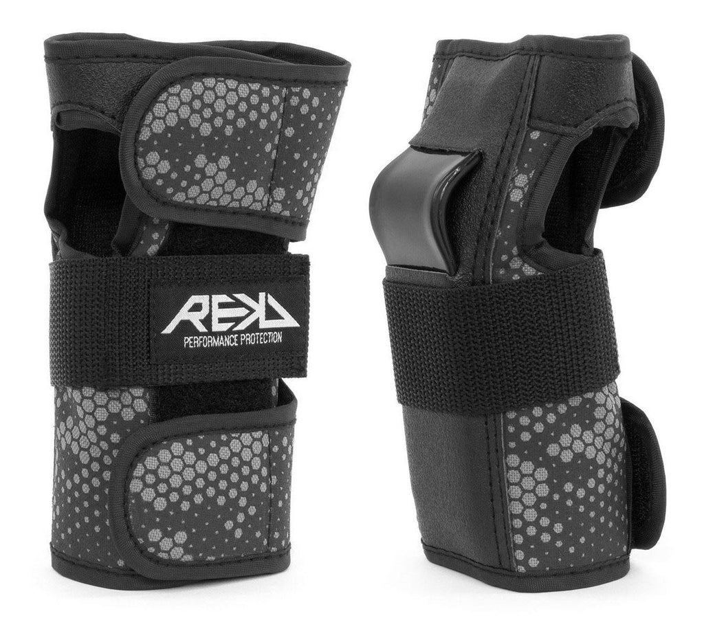 REKD Skateboard Skate Scooter BMX Wrist Guards - Black / Grey