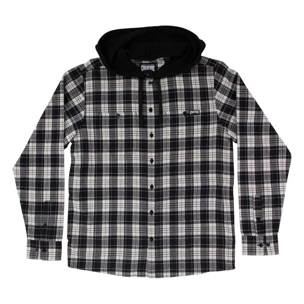 Creature Hooded Shirt Bat Relic - White / Black