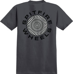 Spitfire T-Shirt Classic '87 Swirl Fill - Charcoal / Black / White