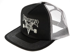 Thrasher Mesh Cap SK8 Goat Embroidered Black / Grey - OSFA