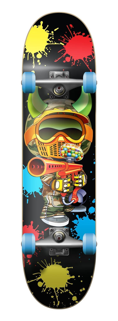 Speed Demons Paintballer Black Complete Skateboard 7.75"