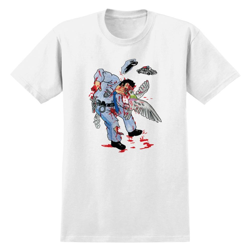 Antihero T-Shirt Pigeon Attack - White / Multi Prints