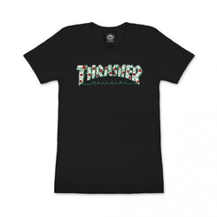 Thrasher T-Shirt Roses Logo T-Shirt - Black - Skatewarehouse.co.uk