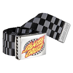 Santa Cruz Belt Oval Check Flame Black Check - O/S