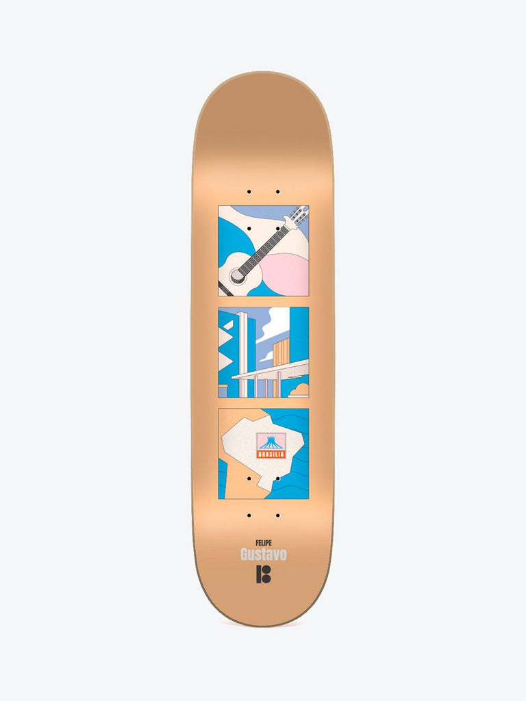 Plan B Squares Gustavo Skateboard Deck - 7.87"