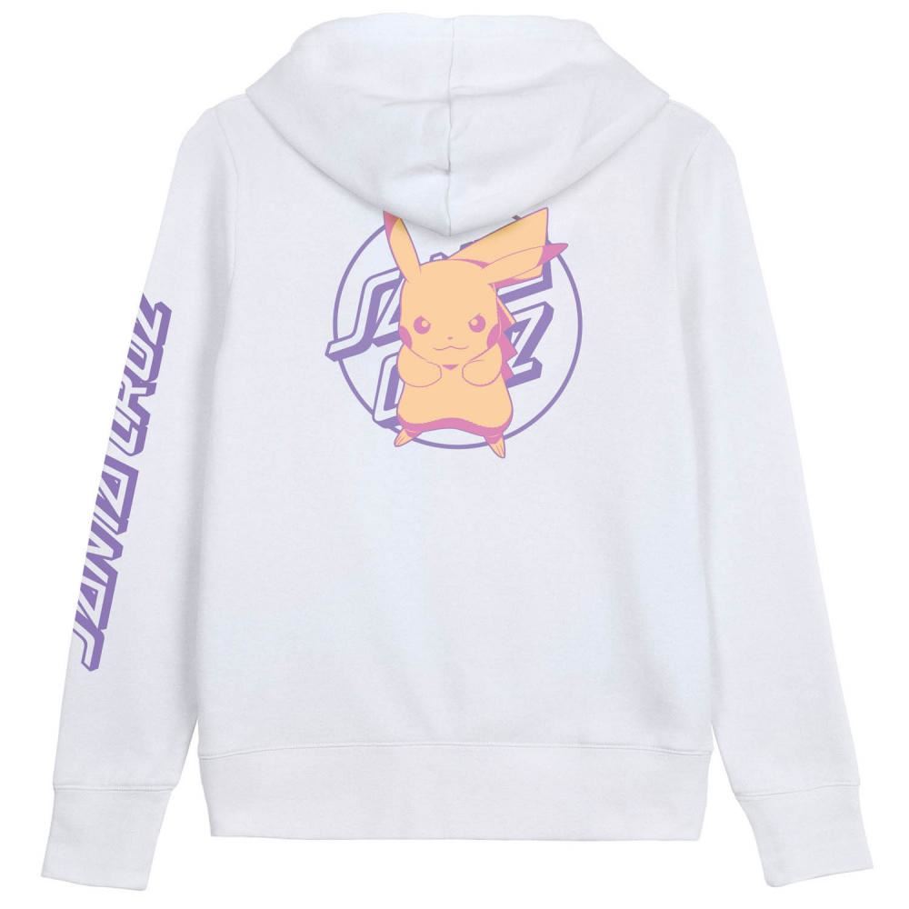 Santa Cruz Womens Hood Pokemon Pikachu Dot Hood White - 8 - Skatewarehouse.co.uk