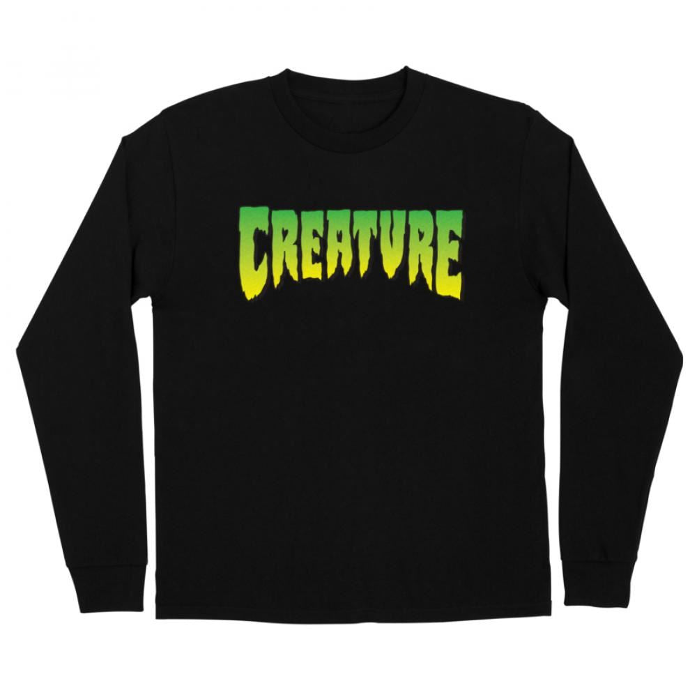 Creature L/S T-Shirt Logo - Black