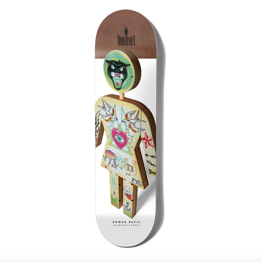 Girl Skateboard Modernica x Natas Kaupas Rowan Davis Skateboard Deck - 8.125"
